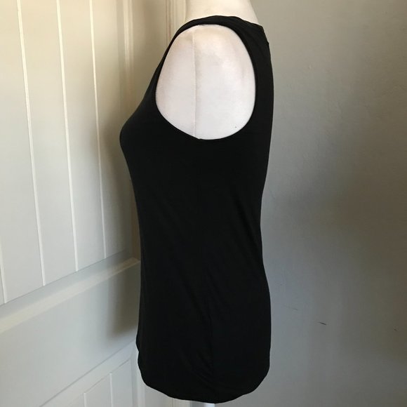 TWO Banana Republic "Luxe Touch" Satin Lined Scoop Neck Tank Gray XS and Black S - Picture 6 of 13